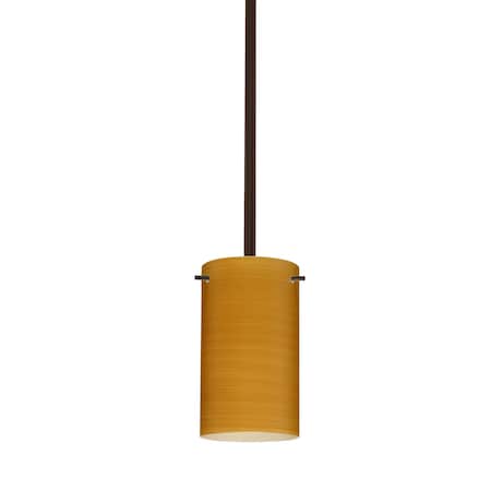 Besa Lighting Stilo 7 Stem Pendant, Oak, Bronze Finish, 1x5W LED 1TT-4404OK-LED-BR